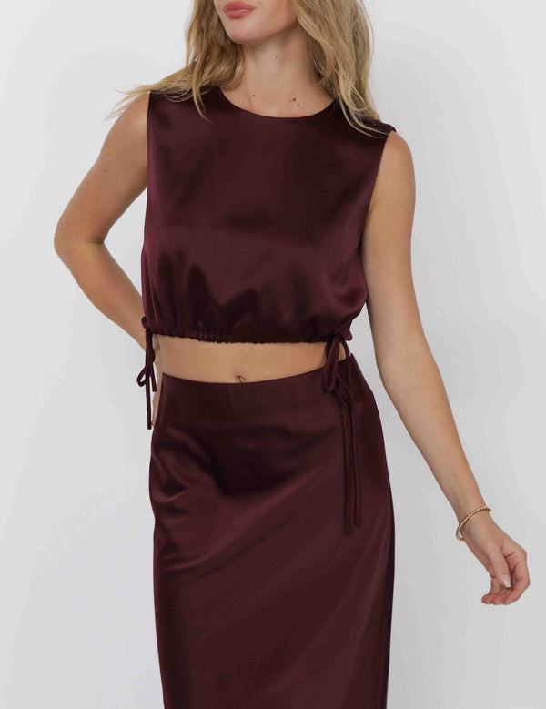 DEEP TRANCE TANK CROP WITH SIDE TIES