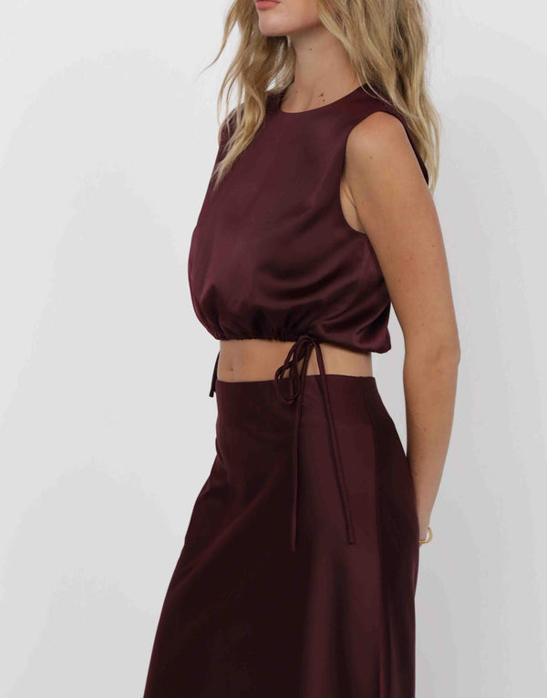 DEEP TRANCE TANK CROP WITH SIDE TIES