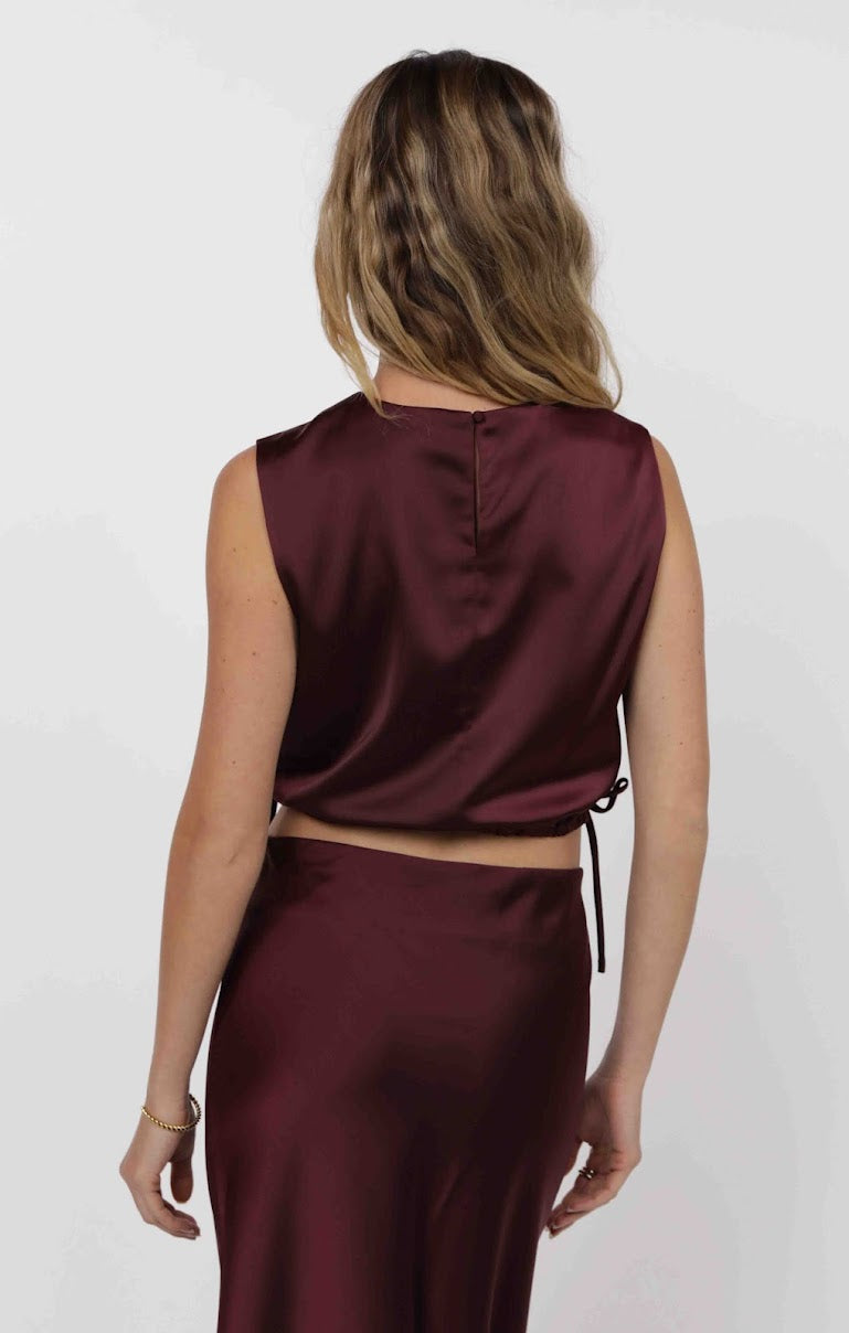 DEEP TRANCE TANK CROP WITH SIDE TIES