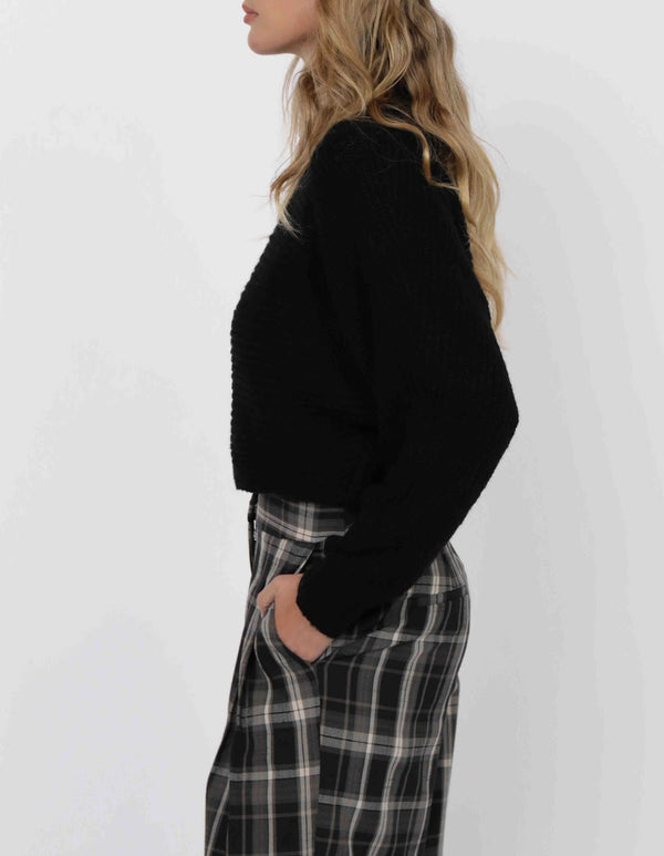 REMEMBER ME OVERLAPPED BACK SWEATER