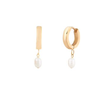 PEARL HOOP - GOLD
