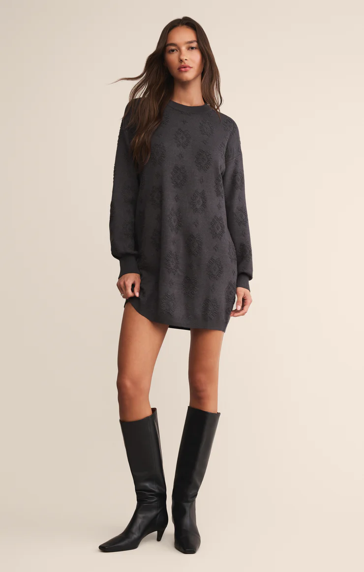 AMINA JACQUARD SWEATER DRESS