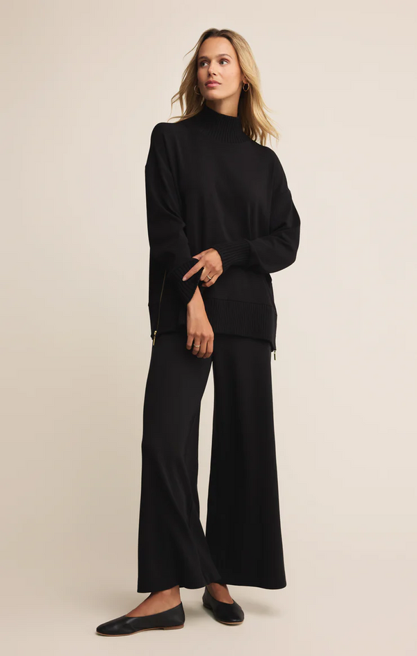 SABLE LUXE MOCK NECK TOP