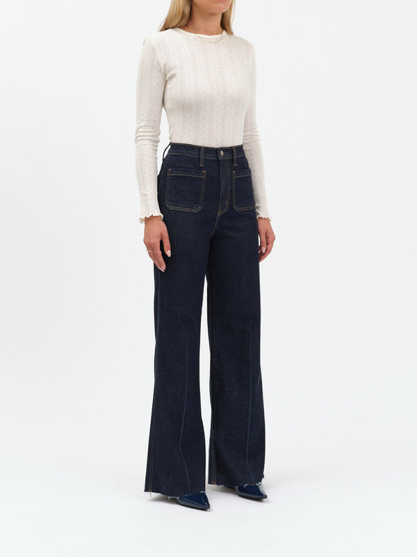 FAR OUT - HIGH RISE WIDE LEG W FASHION POCKETS