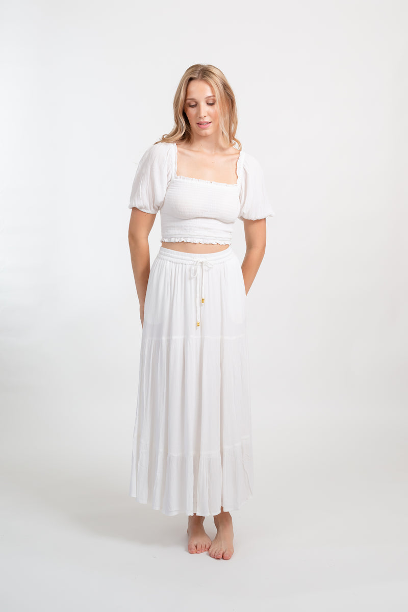 MIAMI TIERED LONG SKIRT