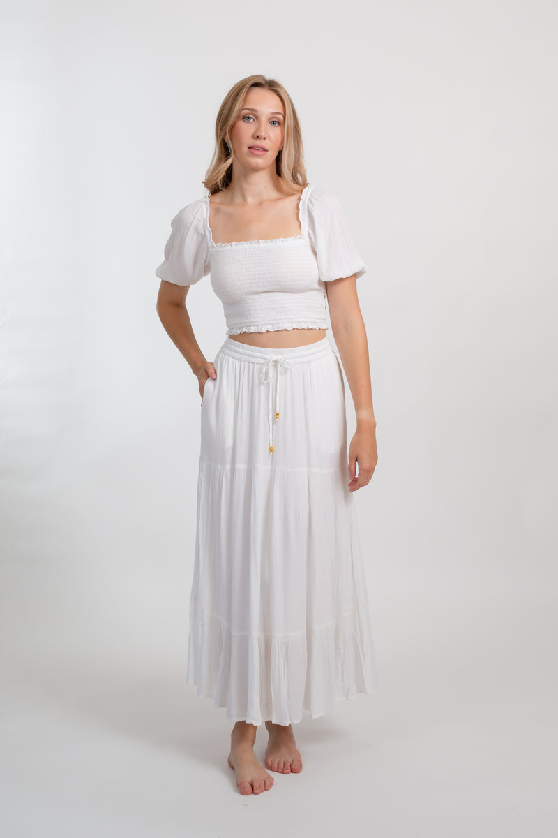 MIAMI TIERED LONG SKIRT