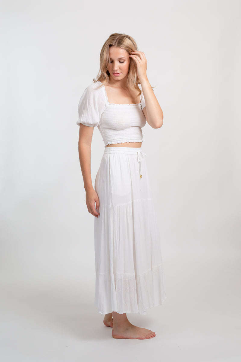 MIAMI TIERED LONG SKIRT