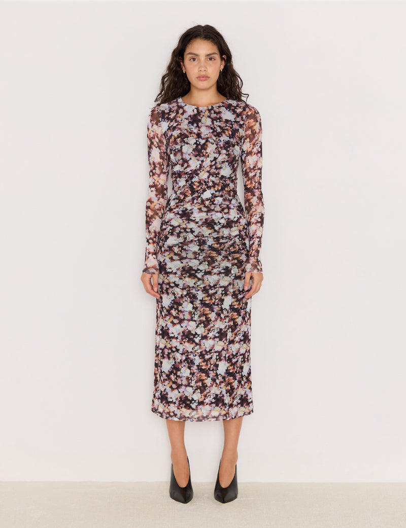 AUDREY MESH MIDI DRESS