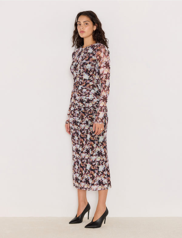 AUDREY MESH MIDI DRESS