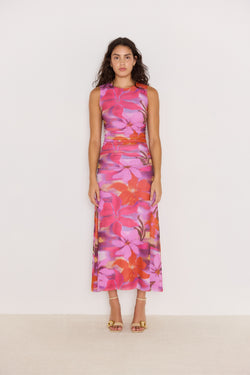 SIERRA MESH MIDI DRESS