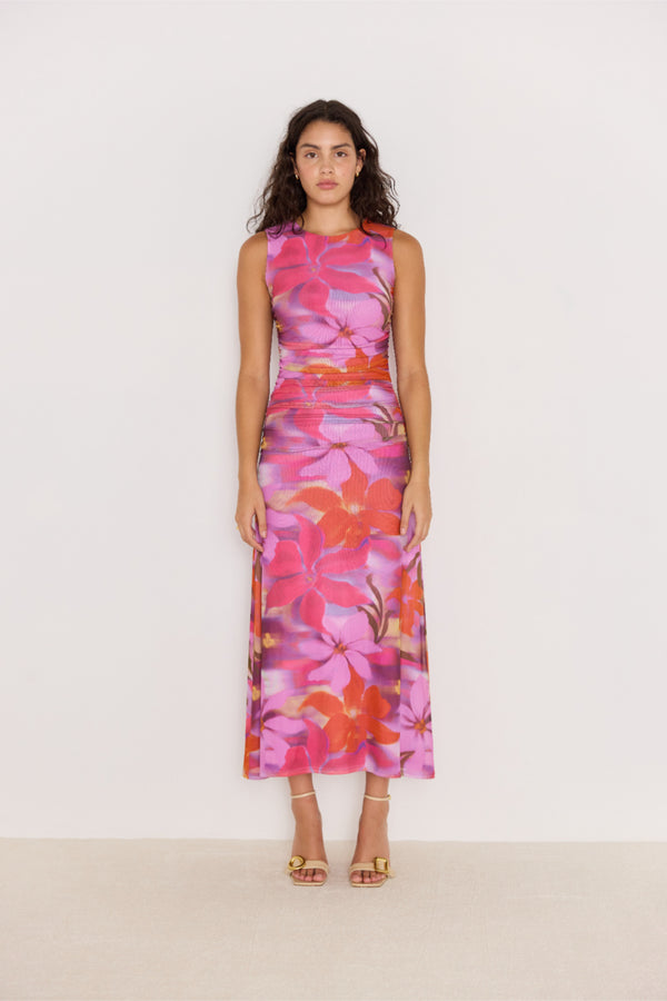 SIERRA MESH MIDI DRESS