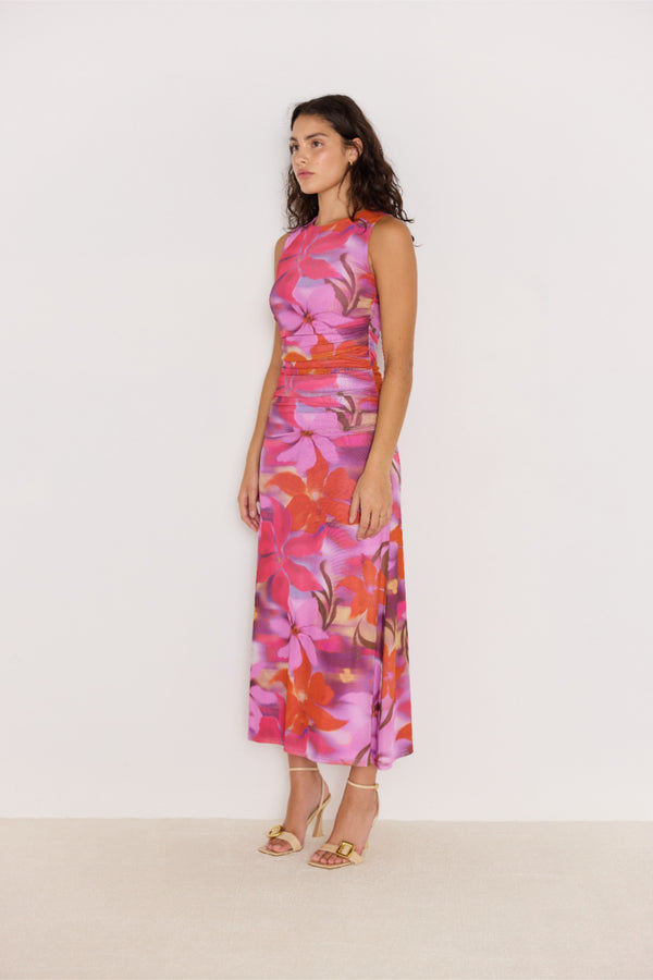 SIERRA MESH MIDI DRESS