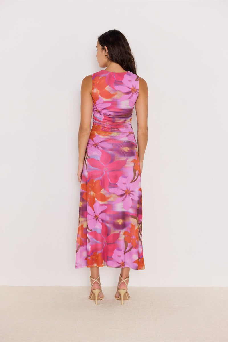 SIERRA MESH MIDI DRESS