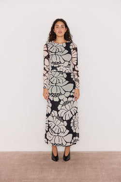 EDEN MESH MAXI DRESS