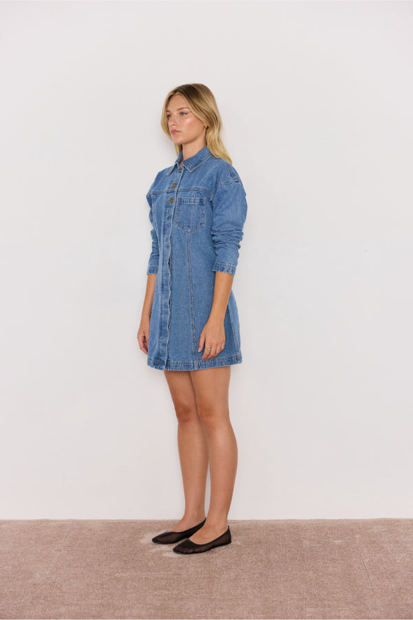 TULLY DENIM MINI DRESS