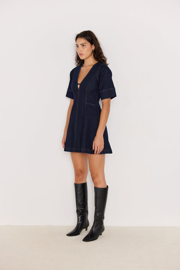 RAYA SHORT SLEEVE MINI DRESS