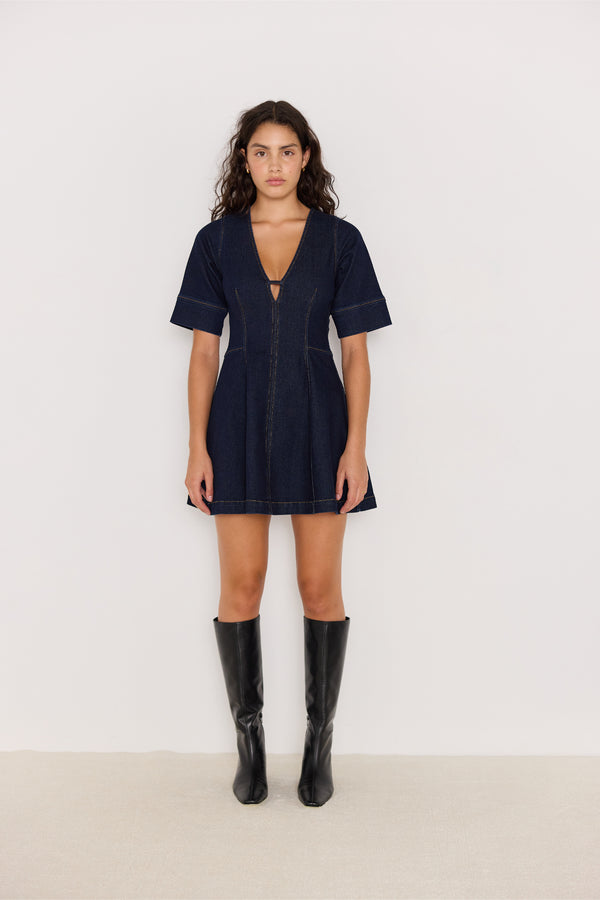 RAYA SHORT SLEEVE MINI DRESS