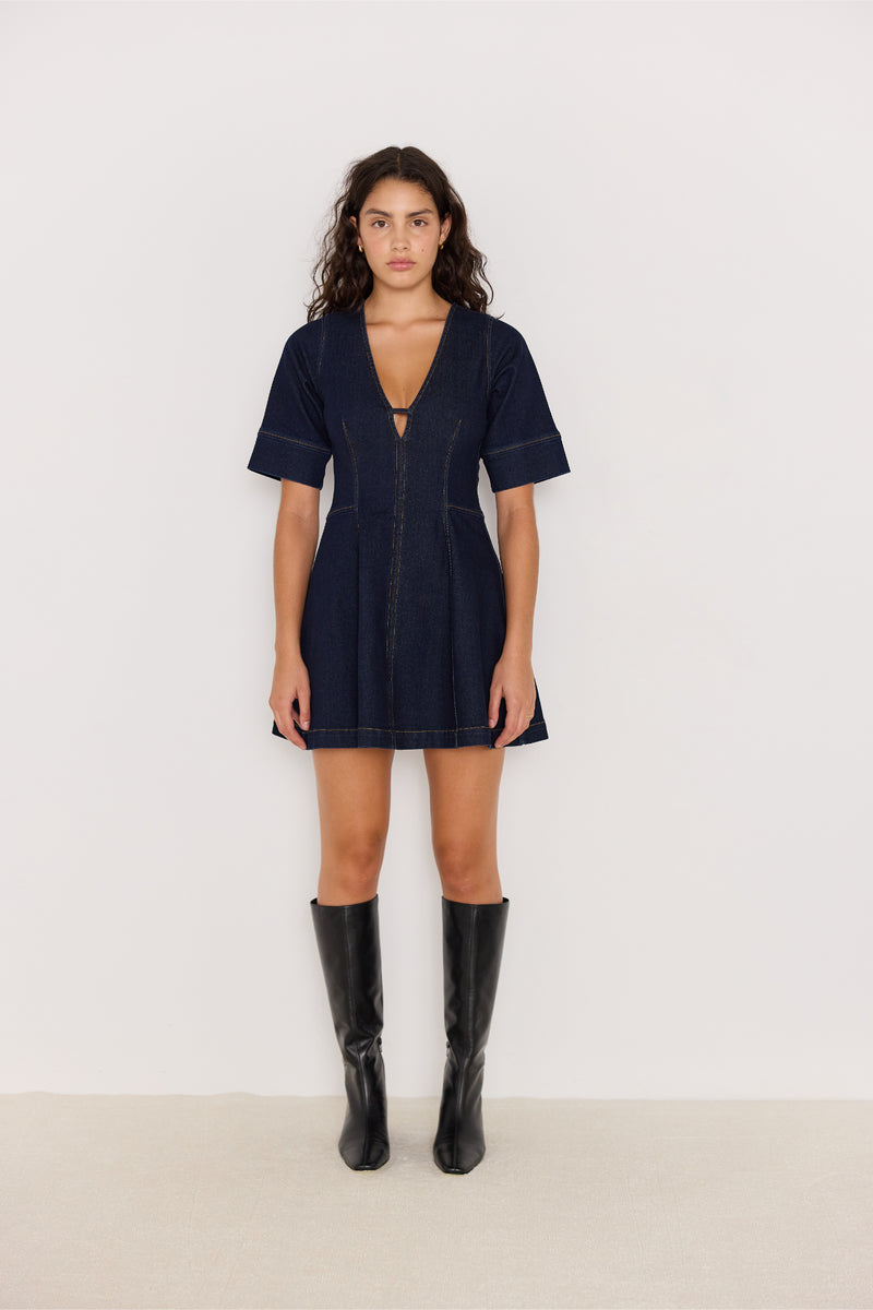 RAYA SHORT SLEEVE MINI DRESS