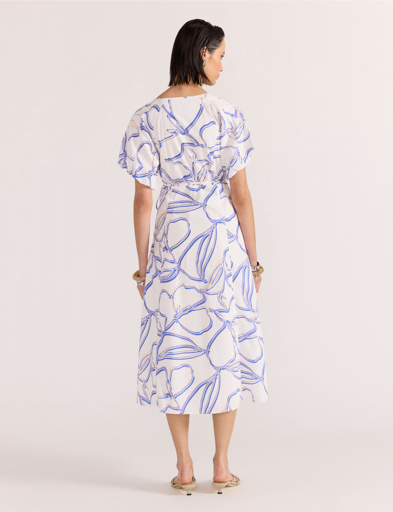 SORAYA WRAP MIDI DRESS