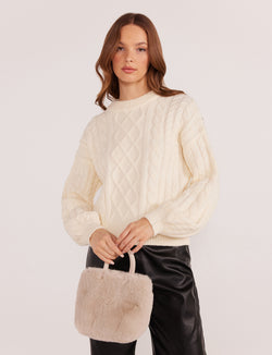 ESTELLE CABLE KNIT SWEATER