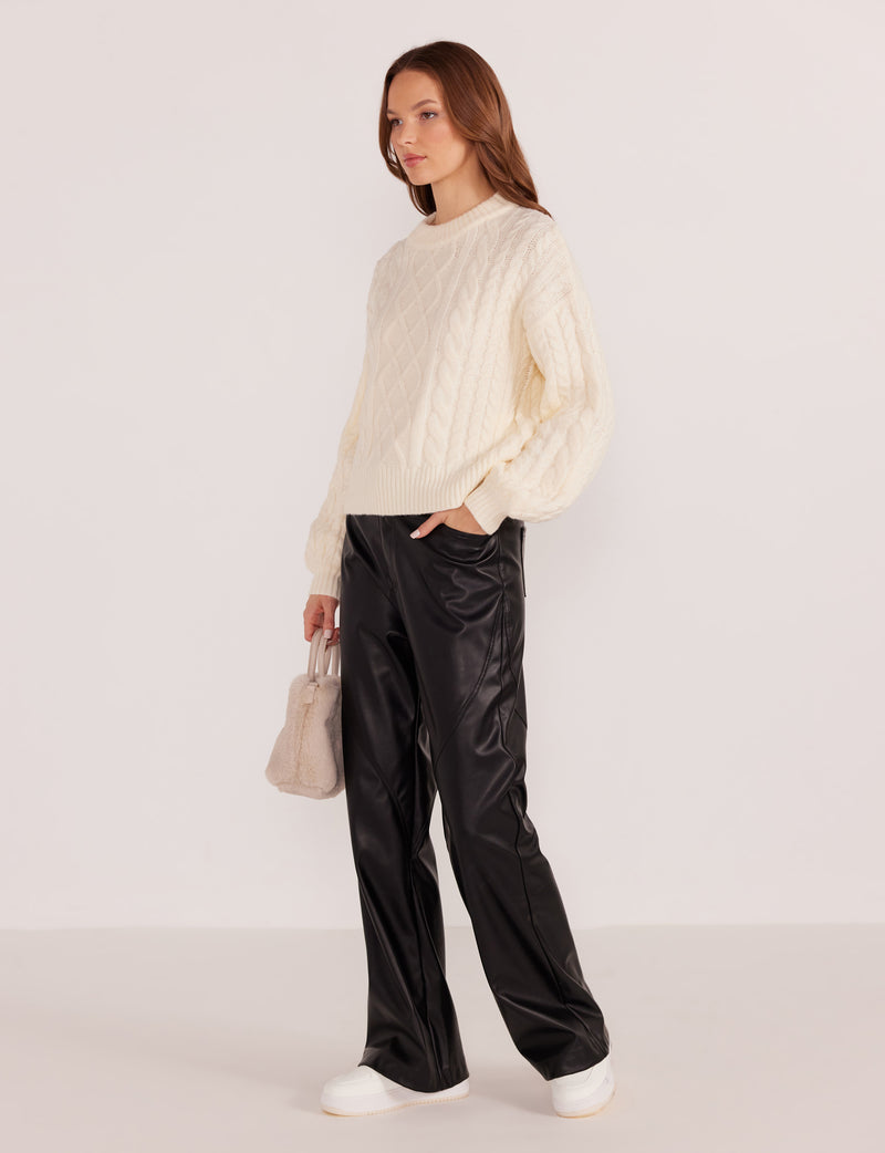 ESTELLE CABLE KNIT SWEATER